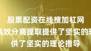 股票配资在线搜加杠网为铷的高效分离提取提供了坚实的理论指导